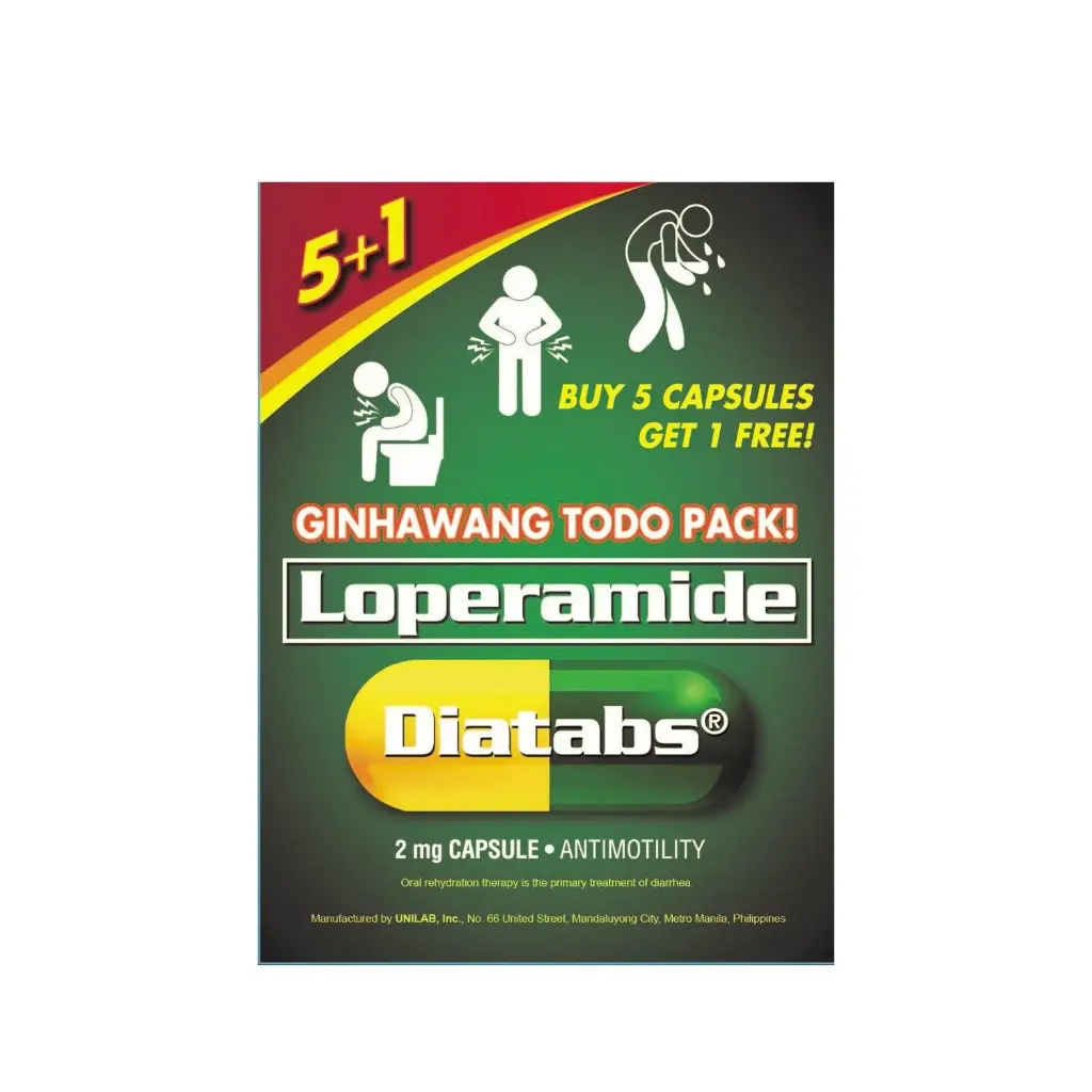 Diatabs (Loperamide) 2mg capsule 5+1