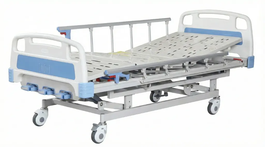 3-Cranks Hospital Bed w/ accessories