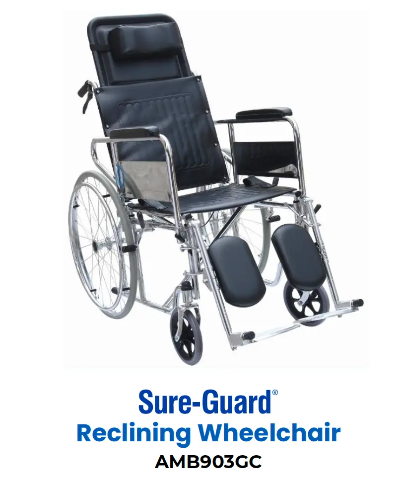 Sure-Guard reclining wheelchair AMB903GC-46 