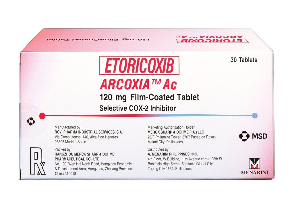 Arcoxia (Etoricoxib) 120mg Film-Coated Tablet