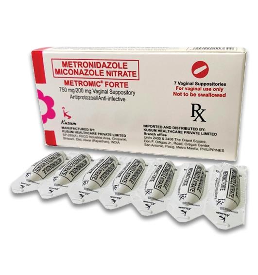 Metromic Forte 750mg/200mg Vaginal Suppository 
