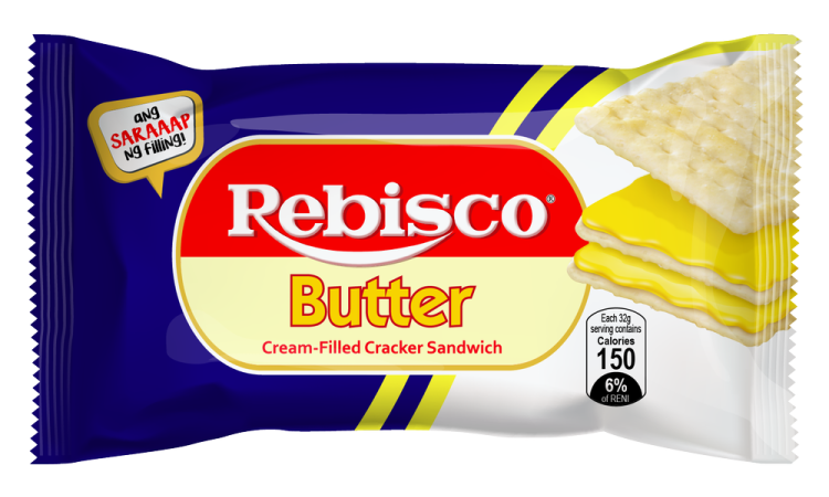 Rebisco Butter Cream-Filled Cracker Sandwich 32g pack 