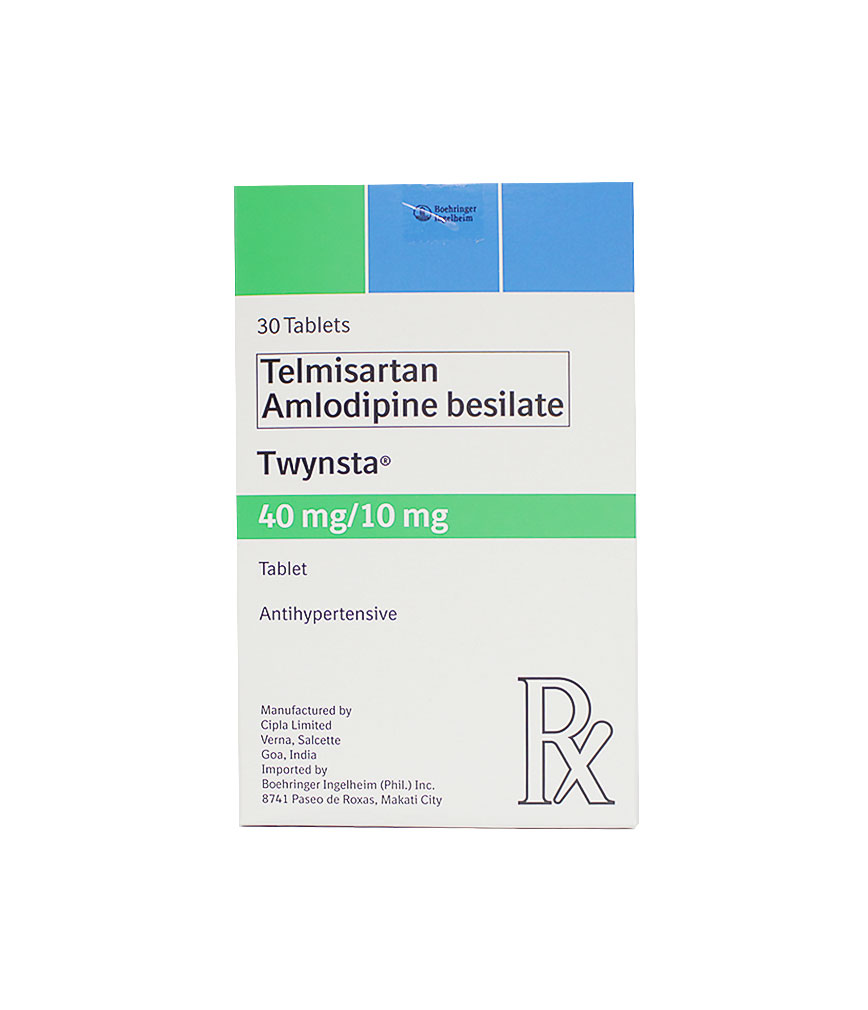 Twynsta (Telmisartan + Amlodipine) 40mg/10mg Tablet