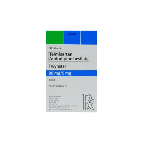 Twynsta (Telmisartan + Amlodipine) 80mg/5mg Tablet