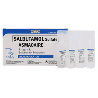 Asmacaire (Salbutamol) 1mg/ml Nebule 2.5ml 