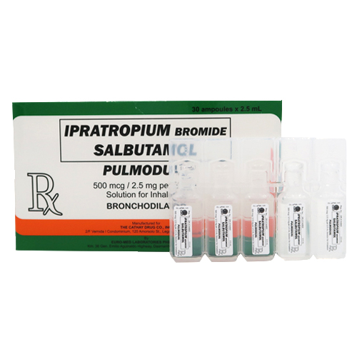 Pulmodual (Ipratropium + Salbutamol) 500mcg/2.5mg per 2.5ml Nebule