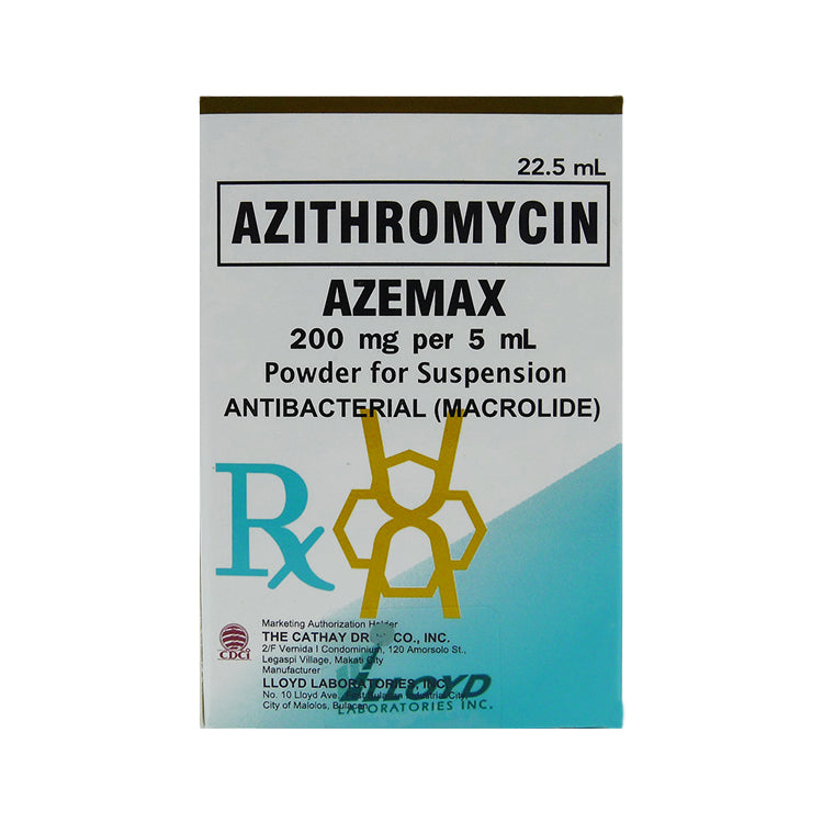 Azemax (Azithromycin) 200mg/5ml Suspension 22.5ml