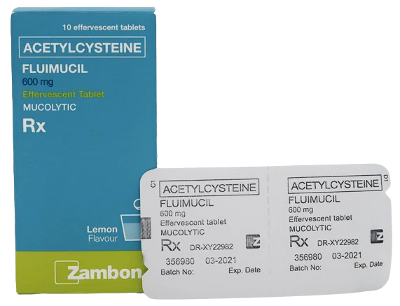Fluimucil (Acetylcysteine) 600mg Effervescent Tablet