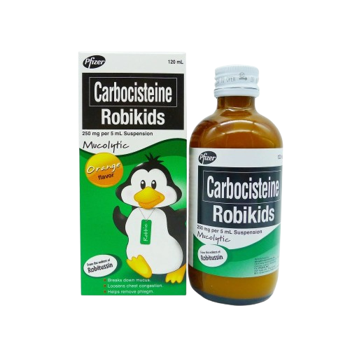 Robikids (carbocisteine) 250mg/5ml suspension 120ml