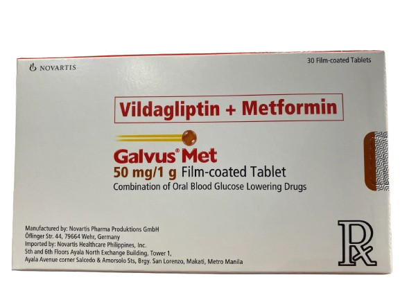 Galvusmet (Vildagliptin/Metformin) 50mg/1000mg Tablet 
