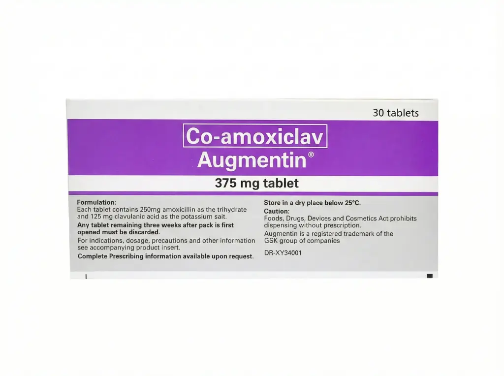 Augmentin (co-amoxiclav) 375mg tablet 