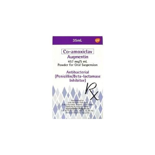 Augmentin (co-amoxiclav) 457mg/5mL suspension 35ml
