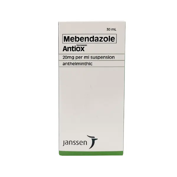 Antiox (mebendazole) 20mg/mL suspension