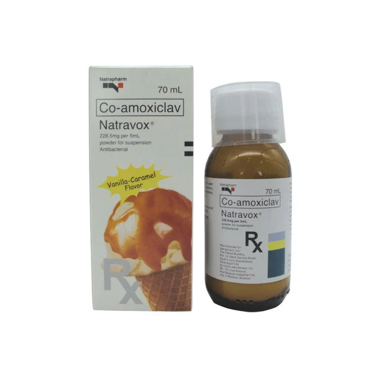 Natravox (co-amoxiclav) 228.5mg/5mL 70mL suspension