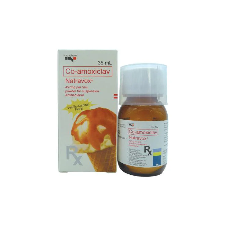 Natravox (co-amoxiclav) 457mg/5mL suspension 35mL  