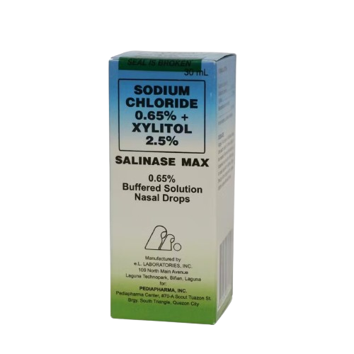 Salinase Max (Sodium Chloride) 0.65% Buffered Solution Nasal Drops 30ml 