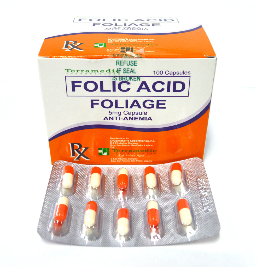 Foliage (Folic Acid) 5mg Capsule