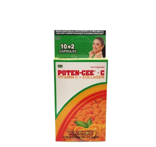 Poten-Cee + C (ascorbic acid + collagen) 10+2 promo pack