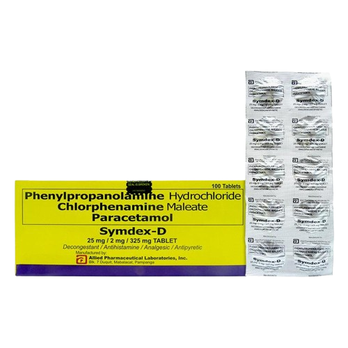 Symdex-D (phenylpropanolamine + chlorphenamine + paracetamol) tablet