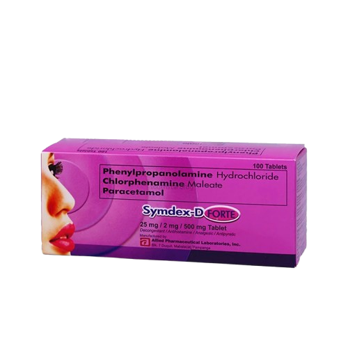 Symdex-D Forte (Phenylpropanolamine + Chlorphenamine + Paracetamol) Tablet 