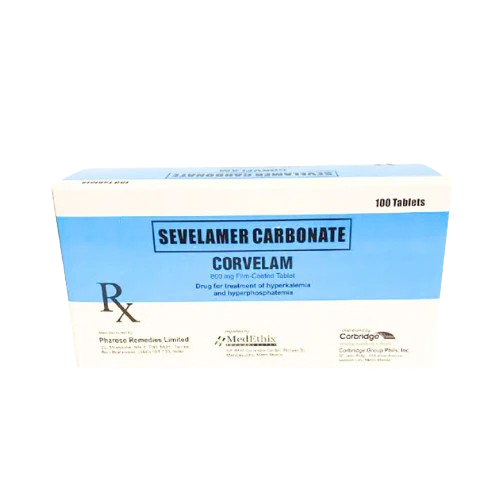Corvelam (sevelamer carbonate) 800mg tablet
