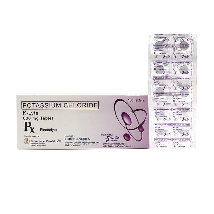 K-Lyte (potassium chloride) 600mg tablet 