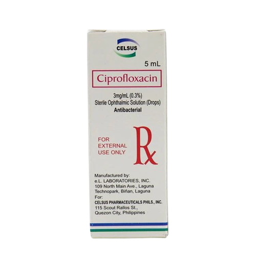 Celsus ciprofloxacin 3mg/ml - 5ml ophthalmic solution
