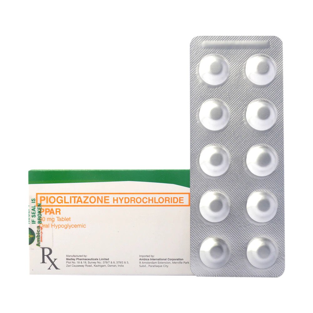Ppar (Pioglitazone Hydrochloride) 30mg Tablet 