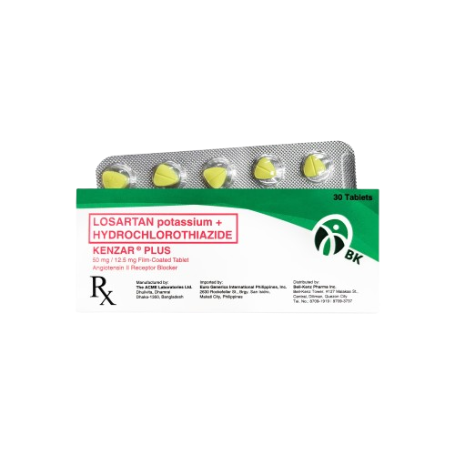 KENZAR PLUS (LOSARTAN POTASSIUM + HCTZ) 50MG/12.5MG FC TAB