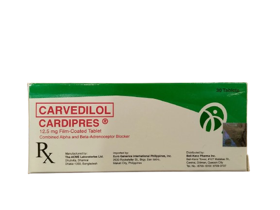 Cardipres (Carvedilol) 12.5mg Film-coated Tablet 