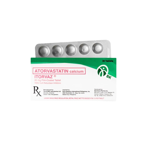 Itorvaz 20 (Atorvastatin) 20mg Film-coated Tablet 