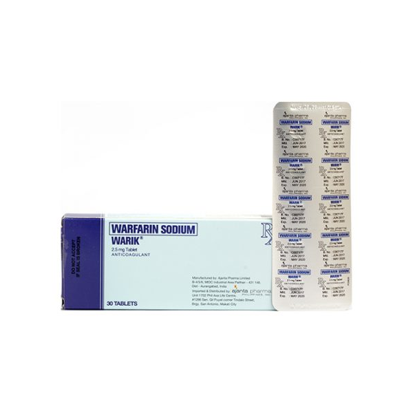 Warik (Warfarin Sodium) 2.5mg Tablet