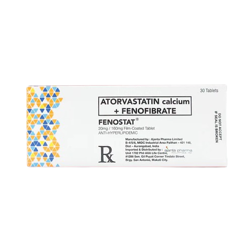 Fenostat (Atorvastatin + Fenofibrate) 20mg/160mg Tablet