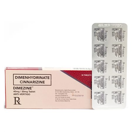 Dimezine (Dimenhydrinate + Cinnarizine) 40mg/20mg Tablet