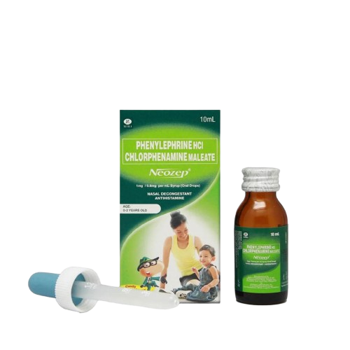 Neozep (chlorphenamine maleate, phenylephrine hydrochloride) 1mg/0.8mg per ml drops