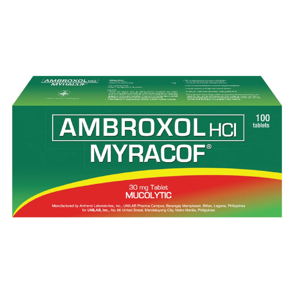 Myracof (ambroxol hydrochloride) 30mg tablet