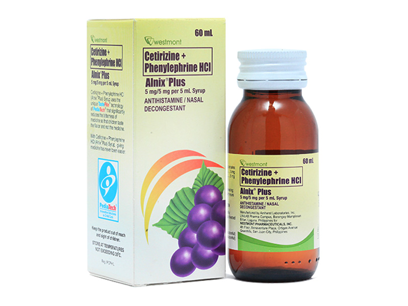 Alnix Plus (Cetirizine + Phenylephrine) 60ml syrup