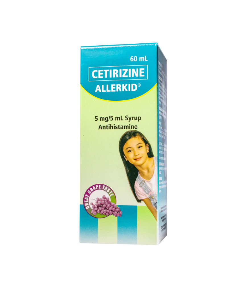 Allerkid (Cetirizine Dihydrochloride) 5mg/60ml Syrup