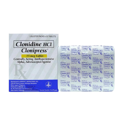 Clonipress (clonidine hydrochloride) 75mcg tablet