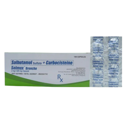 Solmux Broncho (salbutamol + carbocisteine) 2mg/500mg capsule
