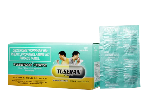 Tuseran Forte (Dextromethorphan HBr/Phenylephrine HCl/Paracetamol) 15mg/25mg/325mg Capsul