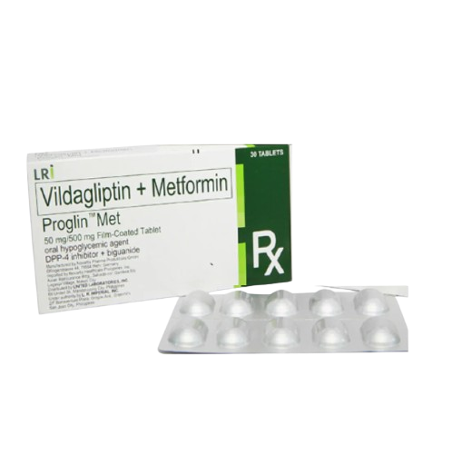 ProglinMet (vildagliptin + metformin) 50mg/500mg tablet