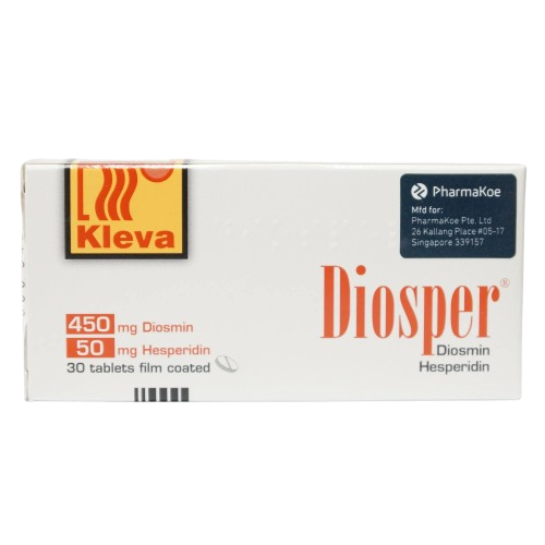Diosper (Diosmin + Hesperidin) 450mg/50mg Film-Coated Tablet 