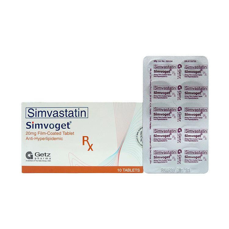 Simvoget (Simvastatin) 20mg tablet 