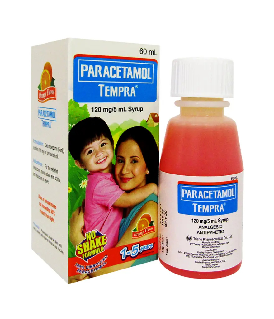 Tempra (Orange) (Paracetamol) 120mg/5ml Syrup 60ml
