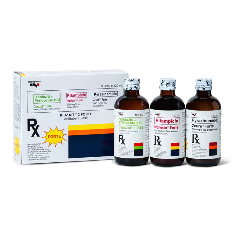 Kidz Kit 3 Forte (rifampicin + isoniazid + pyrazinamide) 120ml syrup