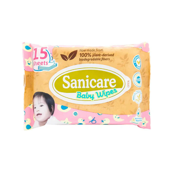 Sanicare baby wipes 15 sheets 