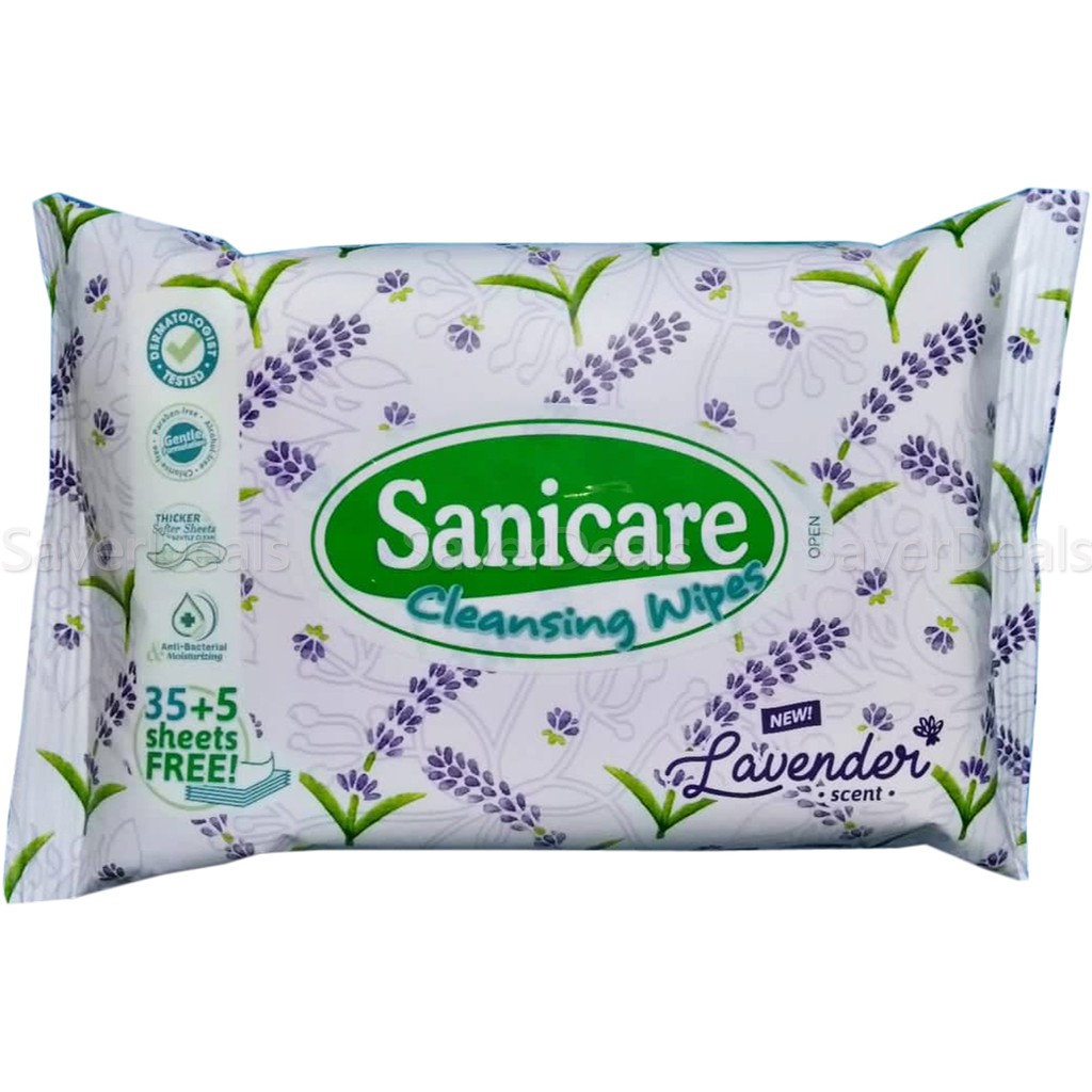 Sanicare Cleansing Wipes - Lavender 35+5 Sheets