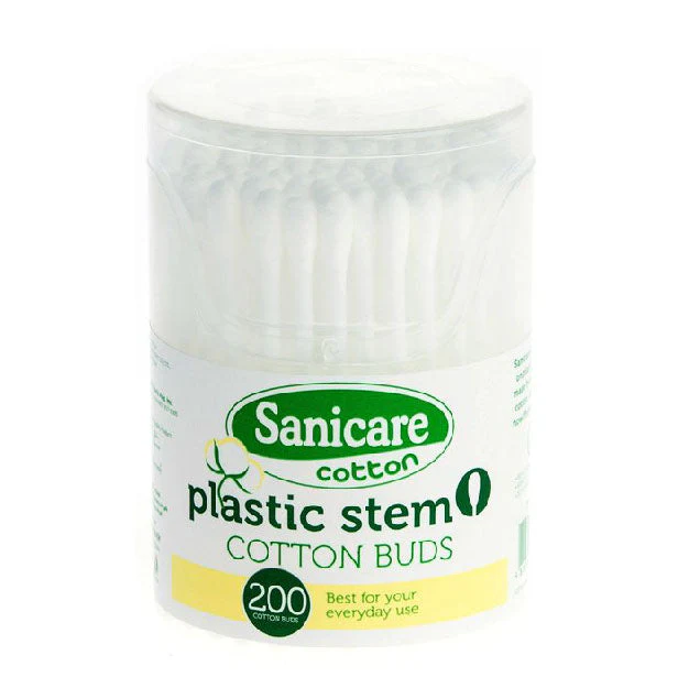 Sanicare Cotton Buds 200 Stem Can