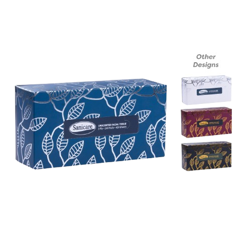 Sanicare Facial Tissue Econo Box 140P 3-Ply